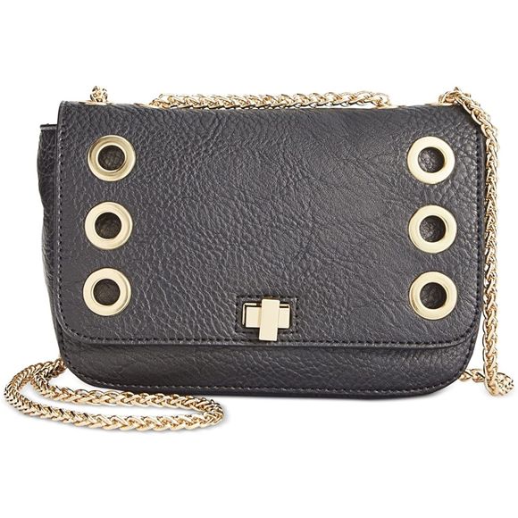 INC International Concepts Handbags - 4/$25 INC Crossbody Saddlebag Black/Korra NEW